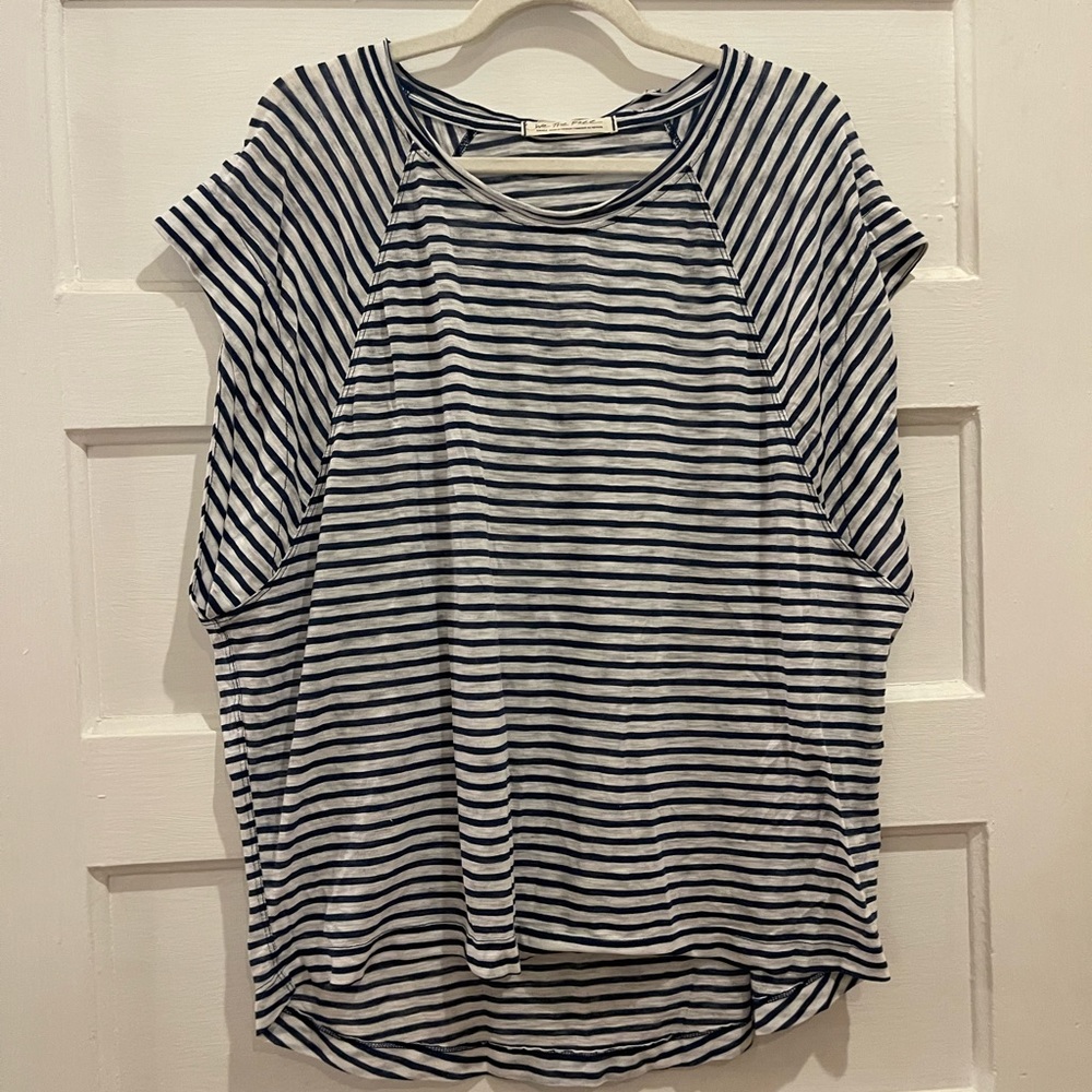 We the free striped oversized shirt